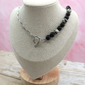 Collar Half-Negro Jaspeado