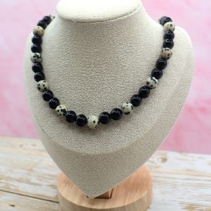 Collar Negro Jaspeado