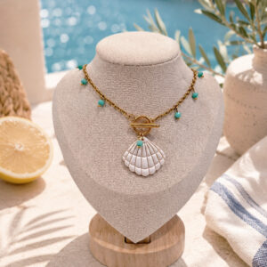 Collar Concha Turquesa