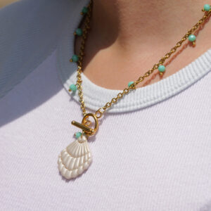 Collar Concha Turquesa