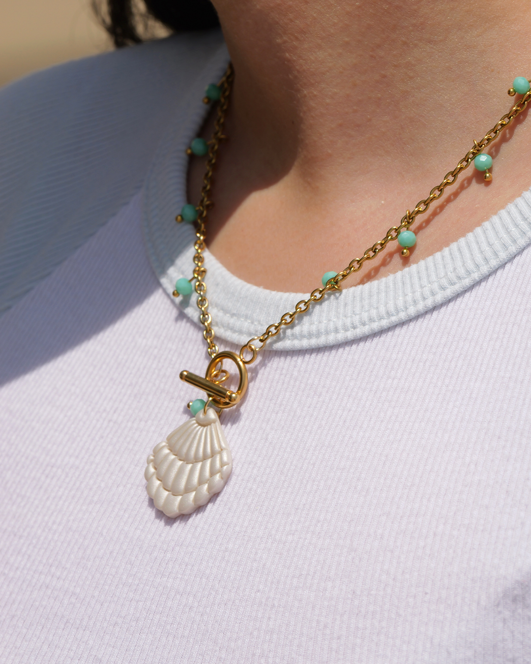 Collar Concha Turquesa